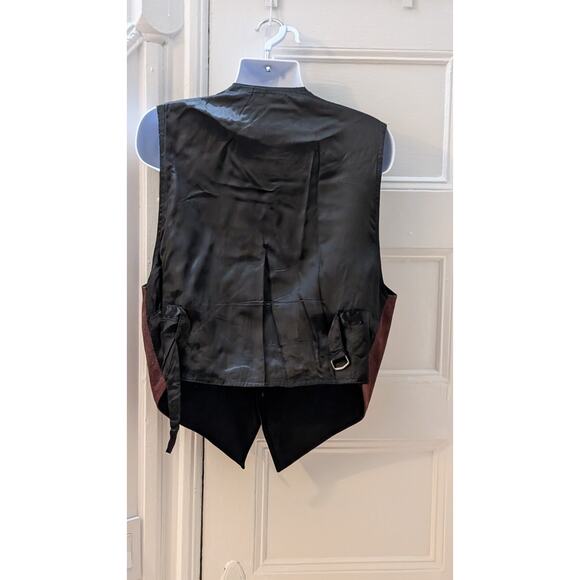 Paragraff Clothing Co Burgundy Red Suede Leather Vest Size XL - Picture 4 of 6